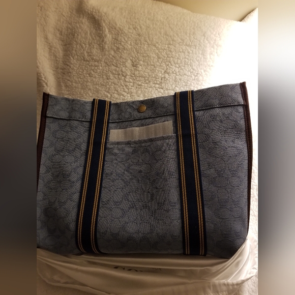 🎀NWT Authentic Coach Jacquard Spin Tote 42. Color: Slate.💖 - Picture 12 of 15